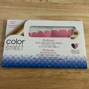 NWT Color Street Strawberry Sunrise Pedicure Nail Strips